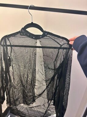 Sheer Black Kids Dance Costume